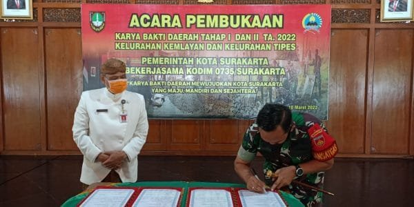 Pemkot Surakarta Gandeng Kodim 0735 Dalam Pelaksanaan Karya Bhakti Daerah