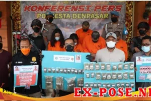Jadi Kurir Shabu Pasangan Kekasih Diamankan Satresnarkoba Polresta Denpasar