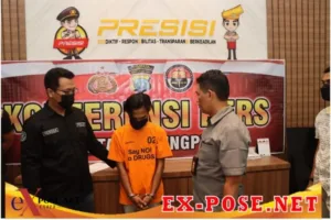 Satresnarkoba Polresta Tanjungpinang Menggelar Konferensi Pers Tindak Pidana Narkotika Jenis Sabu