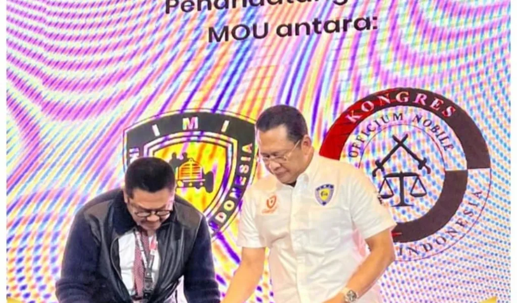 Penandatangan MOU IMI Dengan Kongres Advokat Indonesia