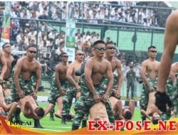 Demontrasi Sparko Yonif Raider 300/BJW Meriahkan Peresmian Renovasi Stadion Siliwangi oleh KASAD yang bertepatan dengan HUT Ke-77 TNI