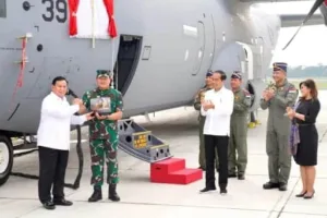 Panglima TNI Terima Pesawat C 130J 30 Super Hercules dari Menhan Prabowo
