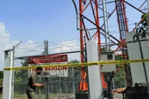 Diduga ada tower BTS Provider Tak Memiliki Izin.