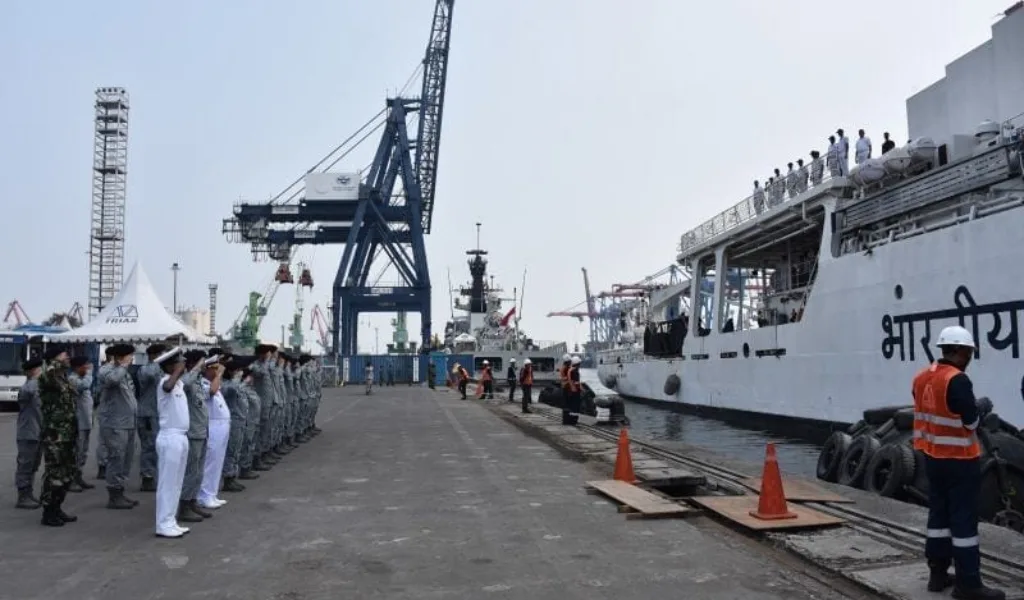 Bakamla RI Lepas Kepulangan Indian Coast Guard Ship Samudra Prahari