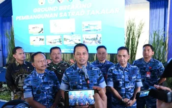 Danlanud Sultan Hasanuddin Dampingi Kasau Ground Breaking Satrad Takalar