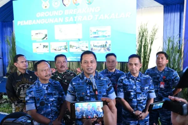 Danlanud Sultan Hasanuddin Dampingi Kasau Ground Breaking Satrad Takalar
