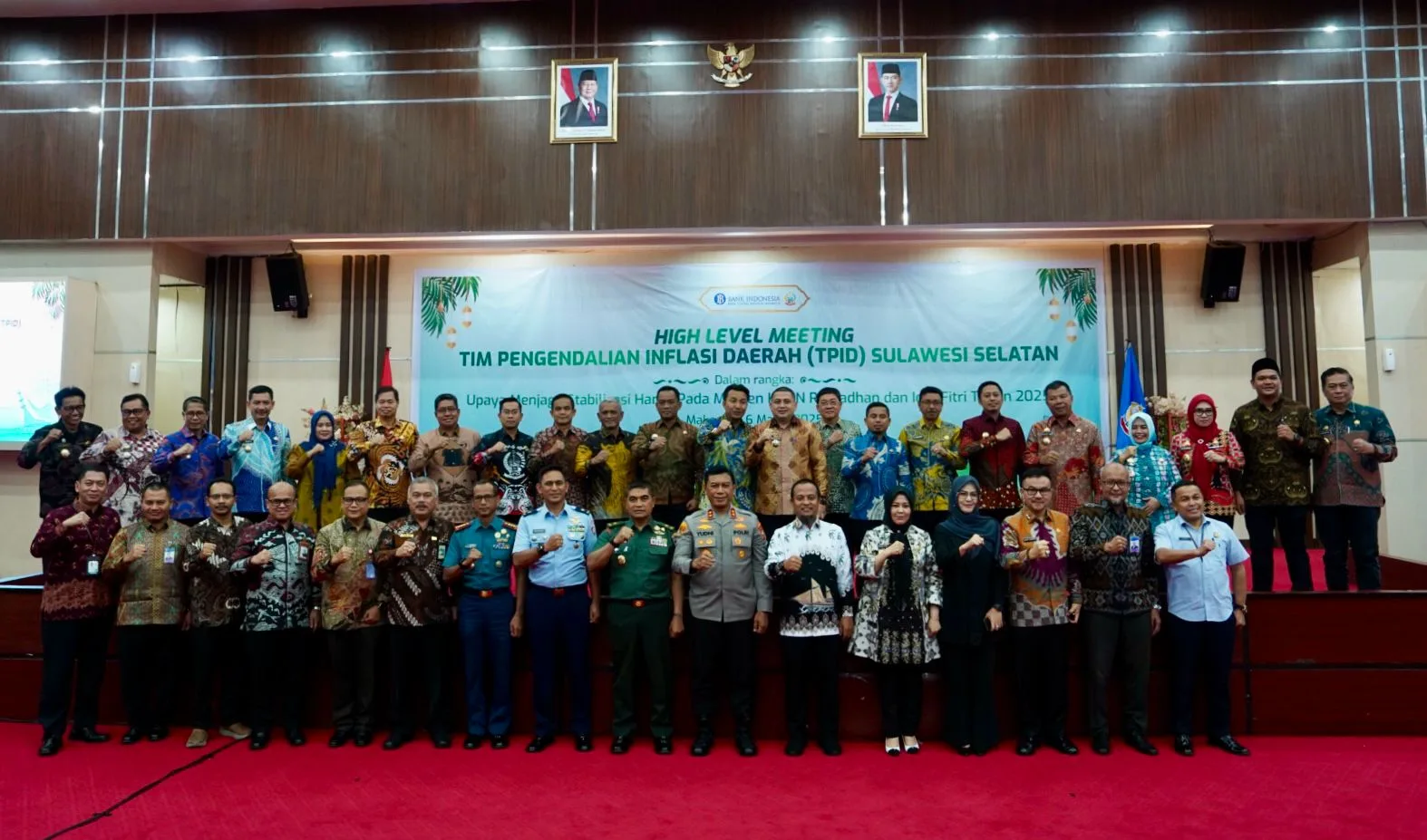 Kasdam XIV/Hasanuddin Hadiri High Level Meeting TPID Bahas Stabilitas Harga Jelang Idul Fitri