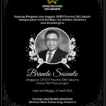 Anggota DPRD DKI Brando Susanto meninggal