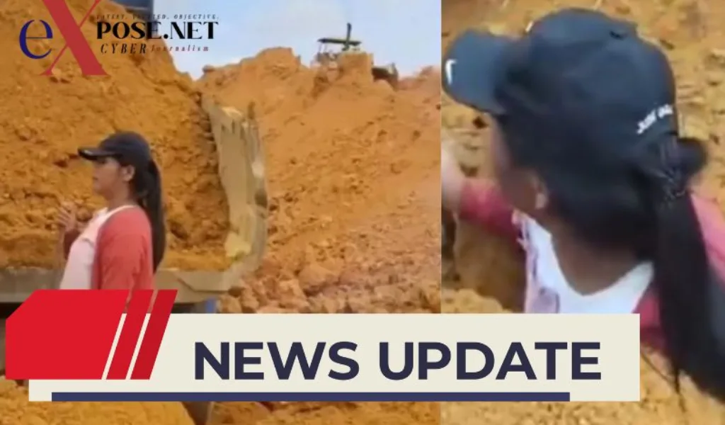 Seorang Ibu-ibu  Ditimbun Tanah saat Penggusuran Paksa