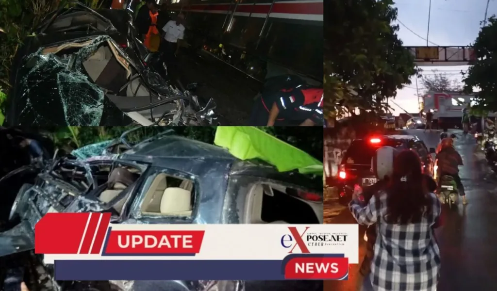 KRL Manggarai-Bogor Menabrak Mobil Nissan Grand Livina