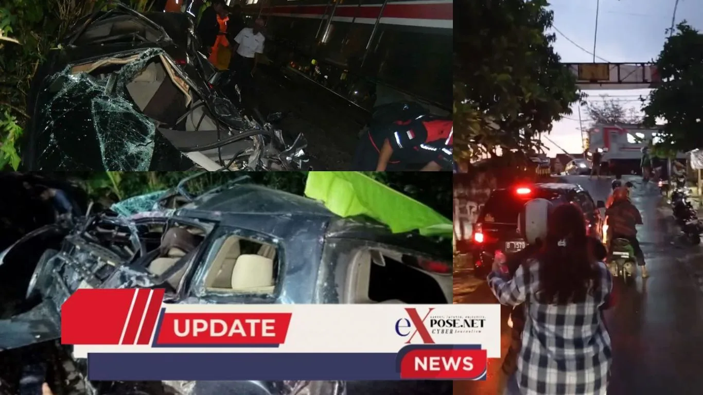 KRL Manggarai-Bogor Menabrak Grand Livina