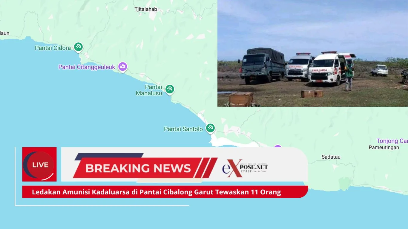 Ledakan Amunisi Kadaluarsa di Pantai Cibalong Garut Tewaskan 11 Orang