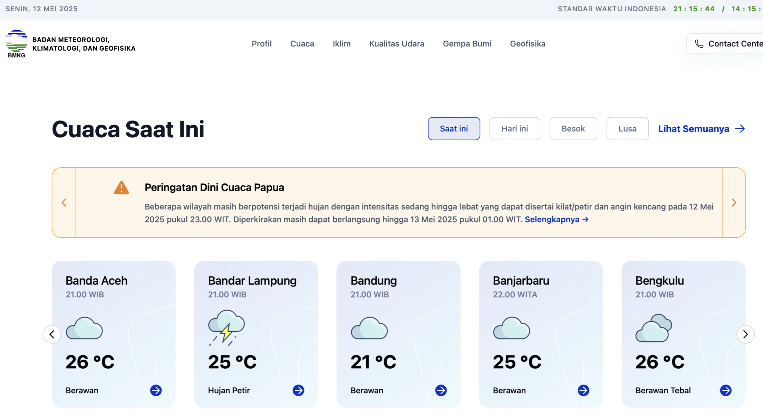 Prakiraan Cuaca Selasa, 13 Mei 2025
