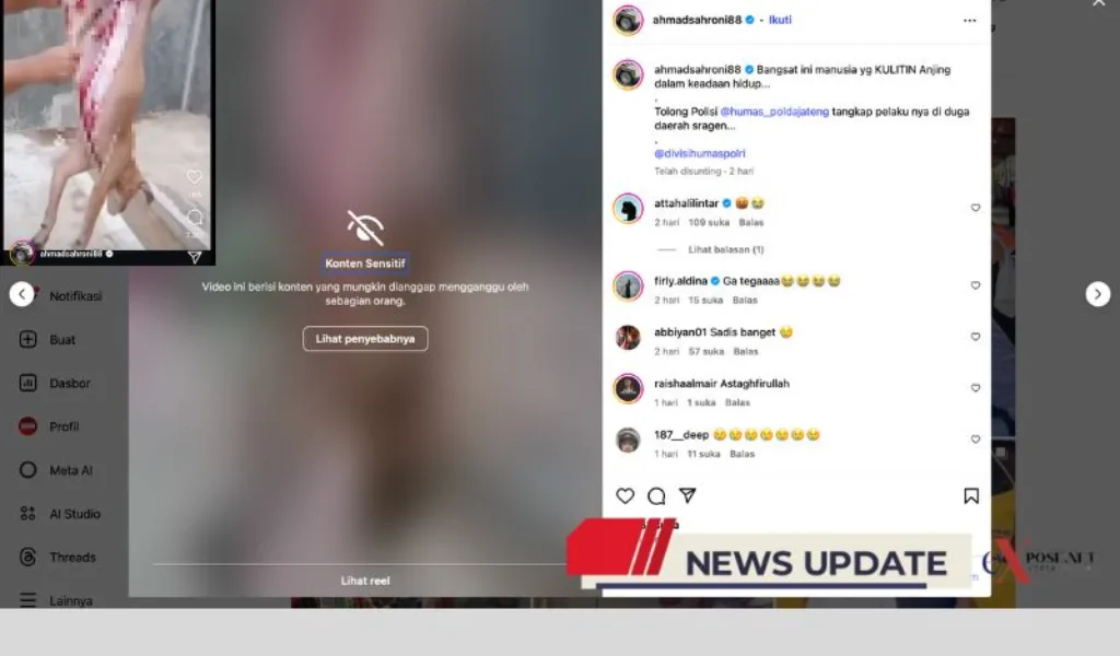 Ahmad Sahroni Kecam Aksi Anjing Dikuliti Hidup-Hidup, Minta Polisi Turun Tangan