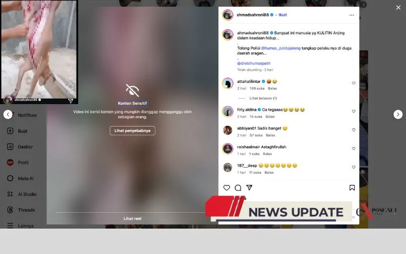 Ahmad Sahroni Kecam Aksi Anjing Dikuliti Hidup-Hidup, Minta Polisi Turun Tangan