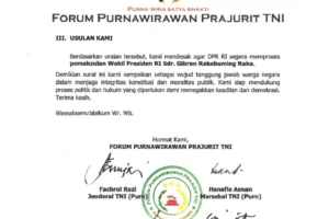DPR RI Terima Surat Resmi dari Forum Purnawirawan TNI, Usulan Pemakzulan Gibran