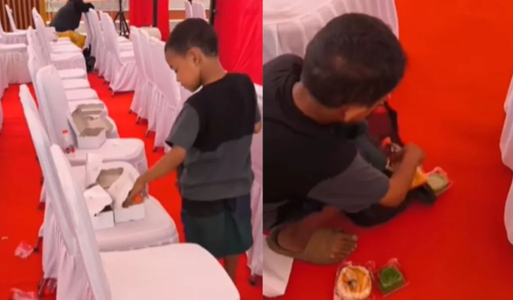 Viral Dua Bocah Pungut Kotak Kue Usai Upacara HUT ke-80 RI