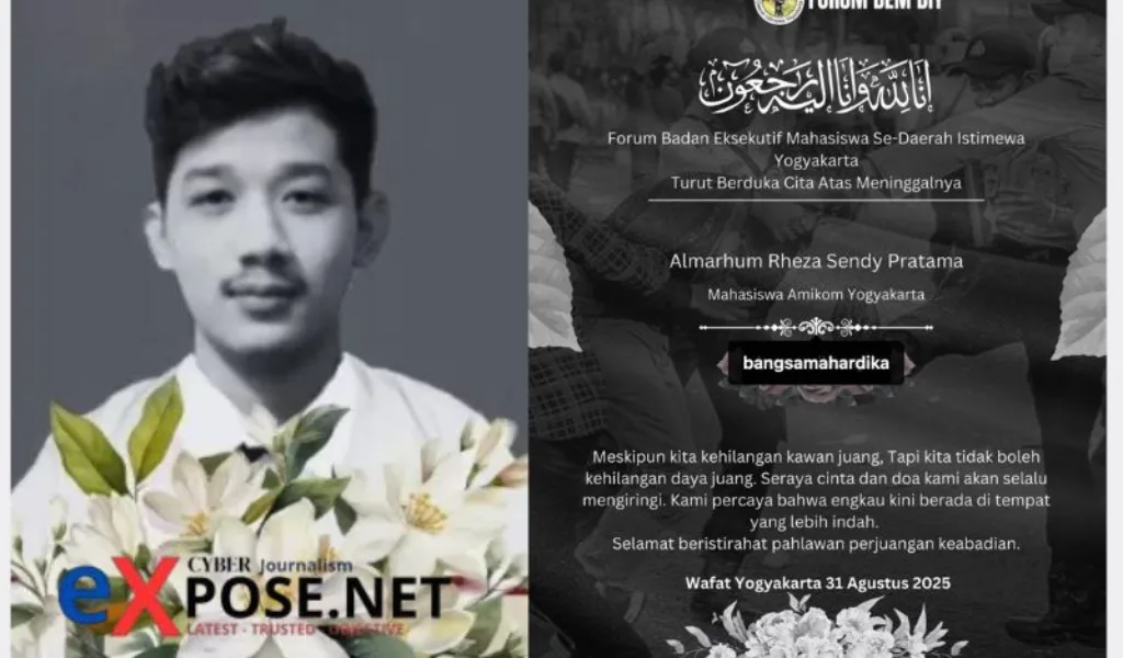 Rheza Sendy Pratama Tewas Usai Ikut Demo di Yogyakarta