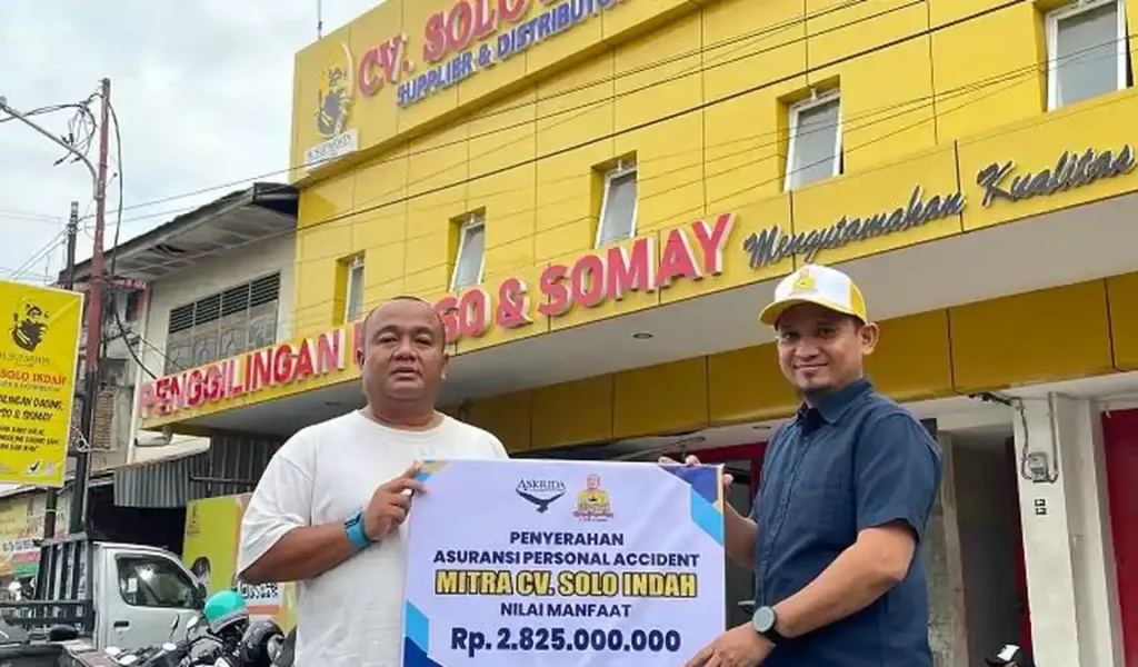 CV Solo Indah Kerja Sama Askrida Beri Asuransi Kecelakaan Diri UMKM