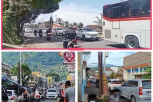 Kemacetan Panjang Di Jalur Nasional Malangbong, Dari Arah Bandung-Tasikmalaya