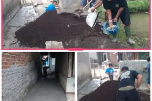 Semangat Gotong Royong Warga Urug Jambe: Pengecoran Jalan Swadaya Didukung Dermawan Asal Samarang
