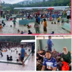 Pemandian Air Panas Carita Alam Diserbu Ribuan Pengunjung Saat Libur Idul Fitri