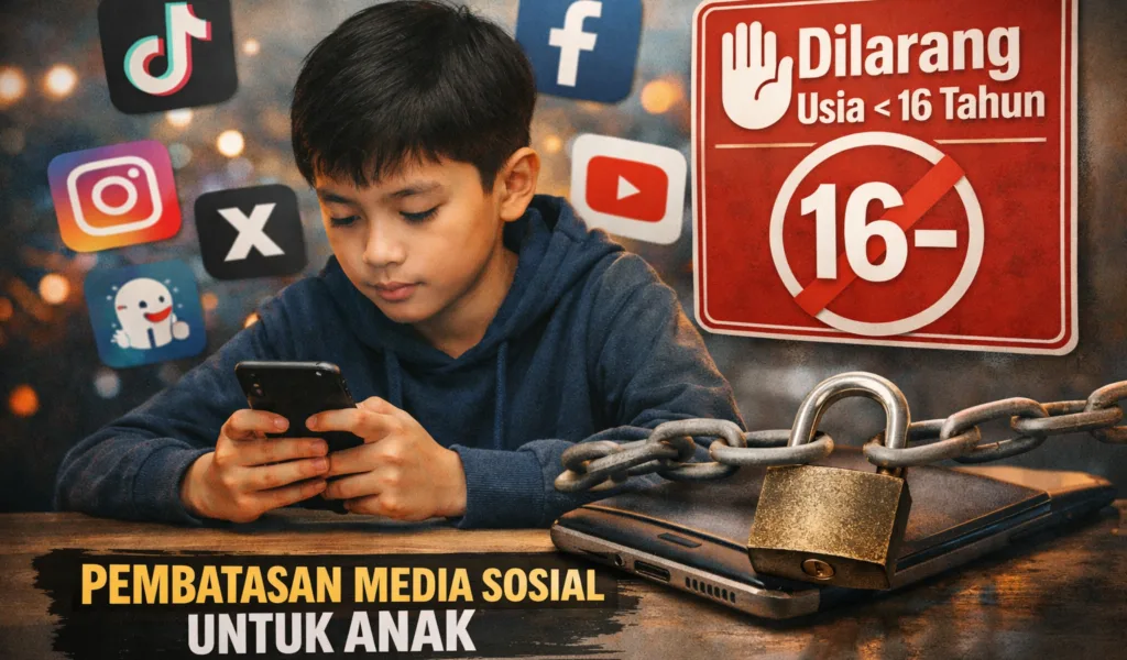 Pembatasan Media Sosial Anak, Indonesia Larang Akses di Bawah 16 Tahun