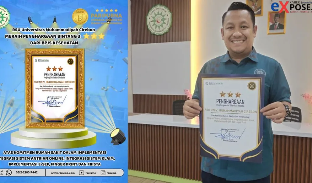 RSU UMC Cirebon Terima Penghargaan BPJS Bintang 3