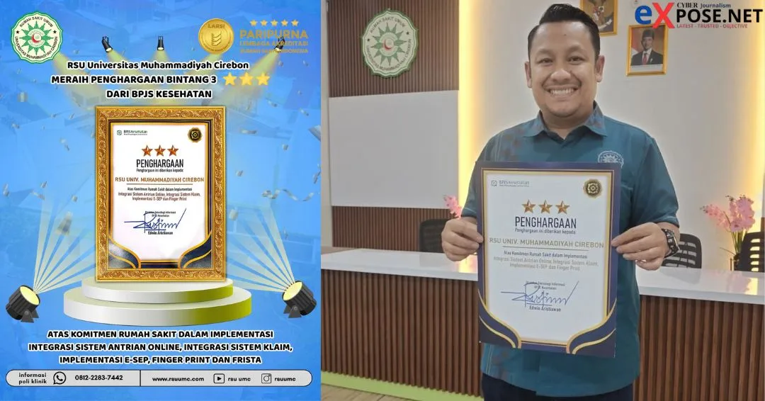 RSU UMC Cirebon Terima Penghargaan BPJS Bintang 3