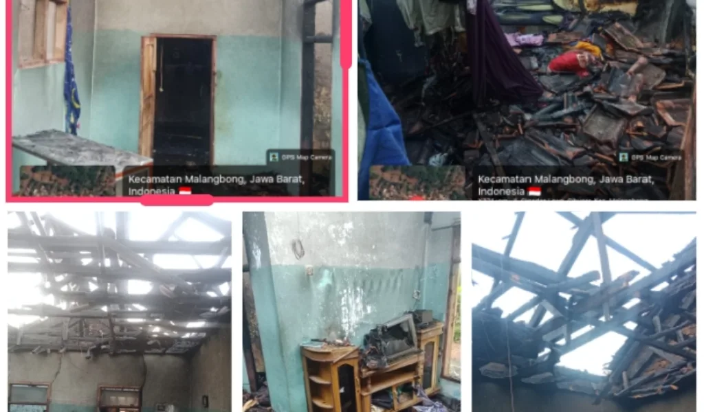 Rumah Warga di Kp.Cilangkara Cibunar Garut Terbakar Dini Hari, Satu Orang Alami Luka Bakar
