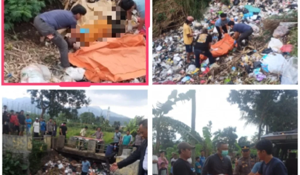 Mayat Pria Ditemukan Di Sungai Kering Karangpawitan, Polisi Lakukan Olah TKP