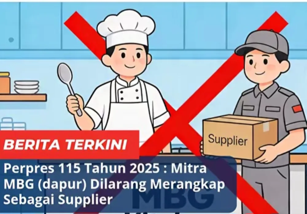 Pemilik Dapur MBG Dan Mitra Dilarang Rangkap Suplayer Bahan