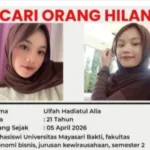 Mahasiswi Asal Cilampuyang Malangbong Dilaporkan  Hilang Sejak Awal April 2026
