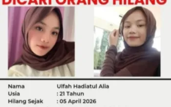 Mahasiswi Asal Cilampuyang Malangbong Dilaporkan  Hilang Sejak Awal April 2026