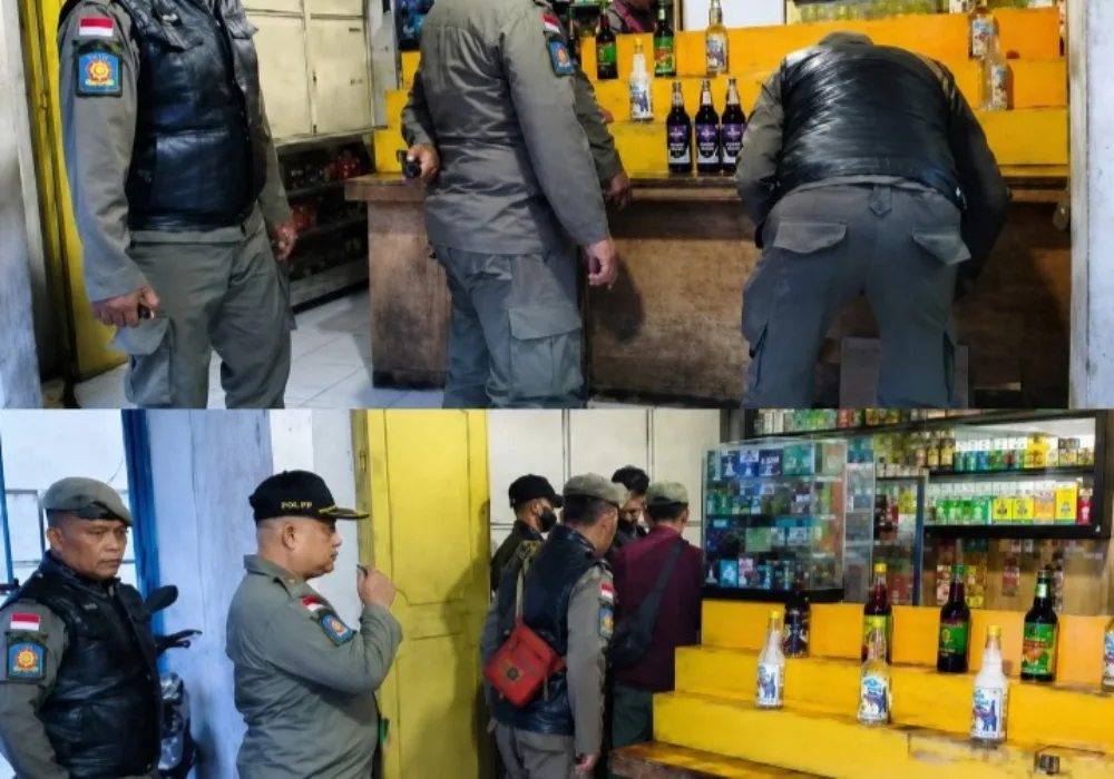 Bangbang Riswandi Pimpin Langsung Operasi Miras Satpol PP Garut Jelang Nobar