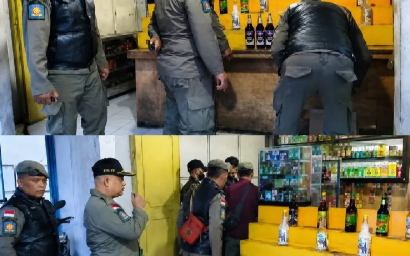 Bangbang Riswandi Pimpin Langsung Operasi Miras Satpol PP Garut Jelang Nobar