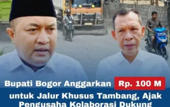 100 M Untuk Realisasi Pembangunan Jalan Tambang Cigudeg Dan Rumpin Kabupaten Bogor