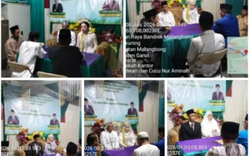 KUA Malangbong Dipadati Pasangan Calon Pengantin, Lima Pasang Melangsungkan Akad Nikah di Kantor KUA
