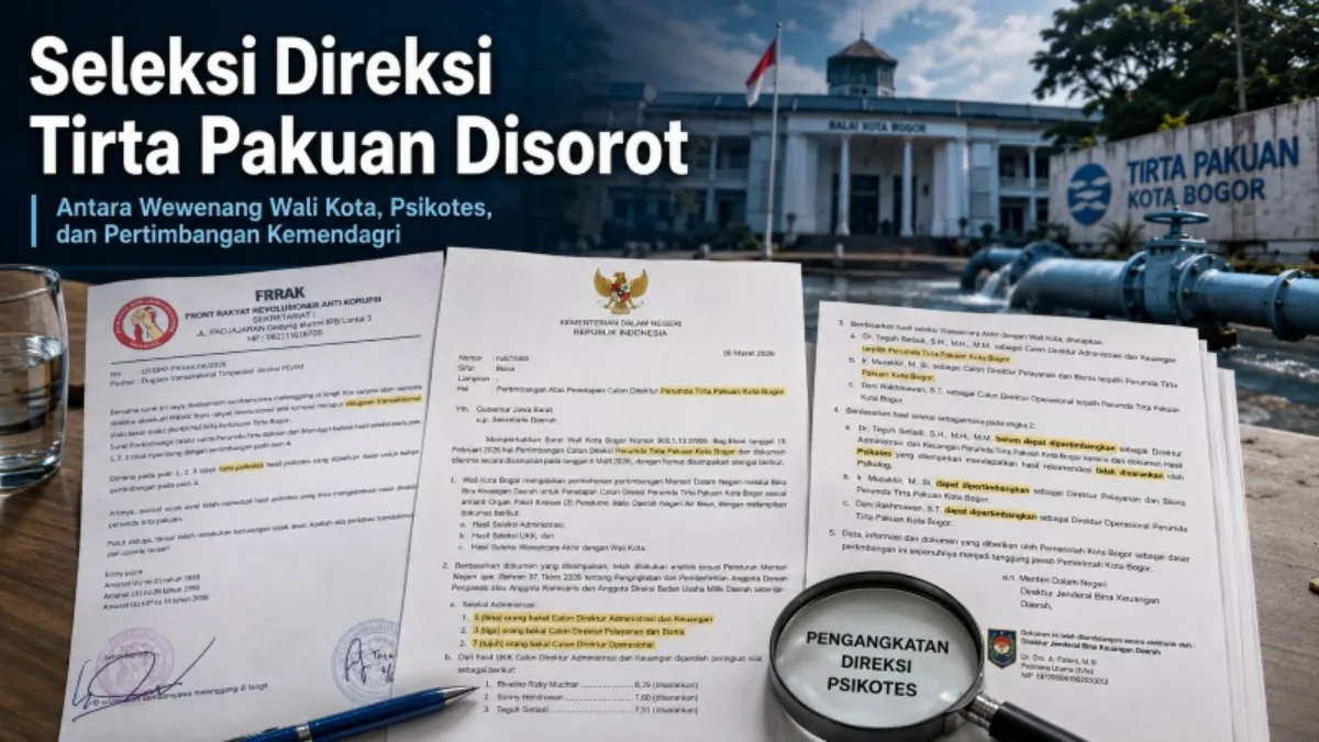 FRRAK Minta Kajari Telusuri Proses Seleksi Direksi Tirta Pakuan
