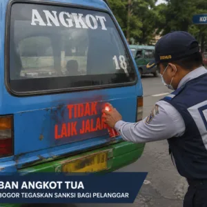 Dishub Bogor Tindak Angkot Tua yang Hapus Label