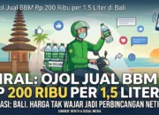 Viral Ojol Jual BBM Rp 200 Ribu per 1,5 Liter di Bali