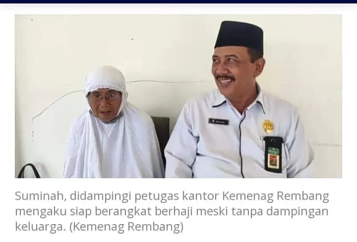 Jamaah Haji Tertua Asal Rembang, Nenek Berusia 103 Tahun